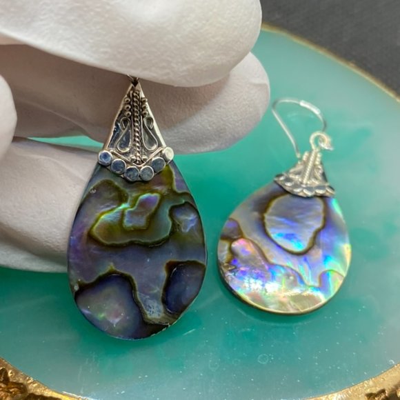 Silver Dangle Boho Earrings - Picture 7 of 7